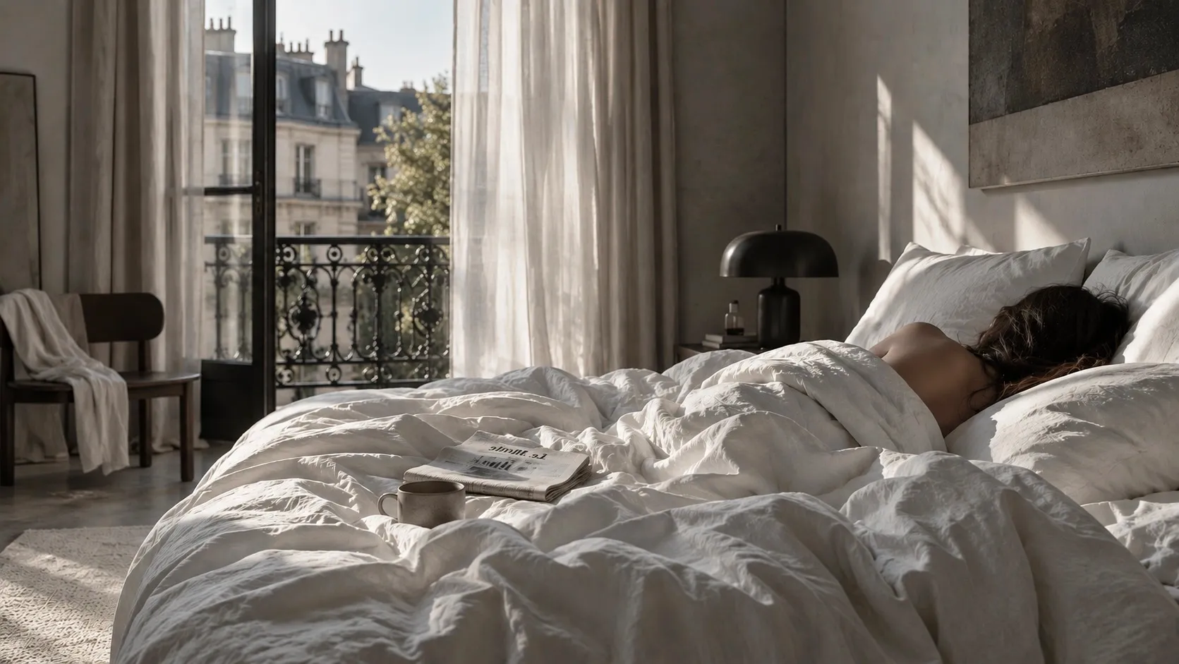 Lit défait au réveil