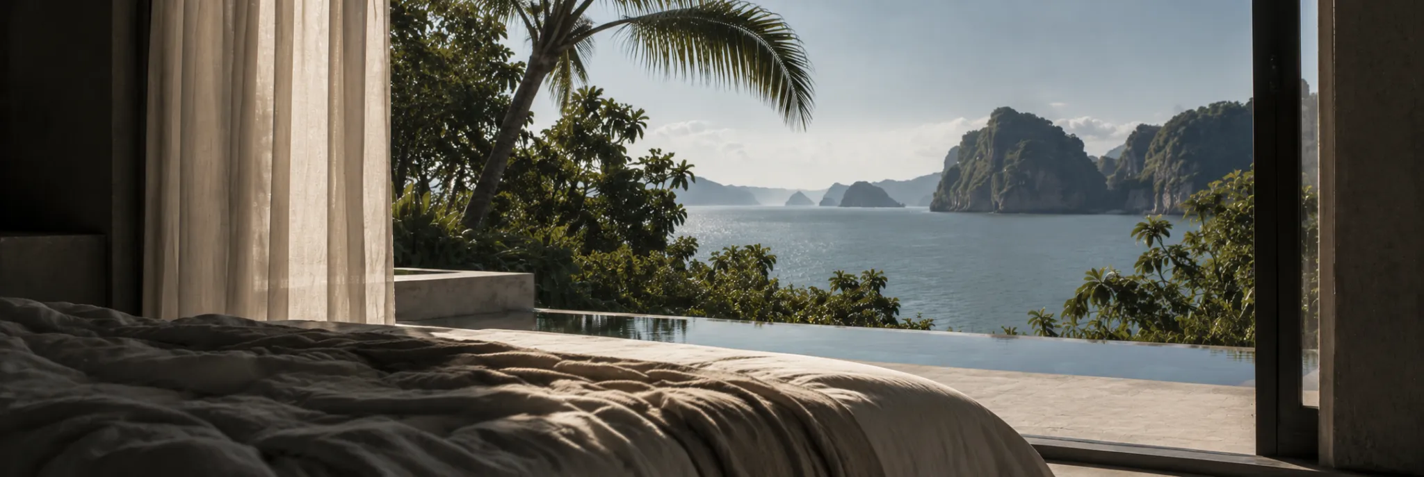 Chambre ouverte sur la mer